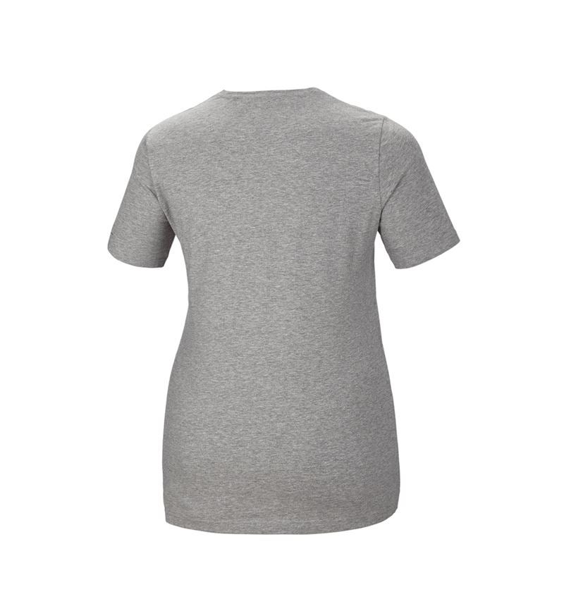 Koszulki | Pulower | Bluzki: e.s. Koszulka cotton stretch, damska, plus fit + szary melanżowy 3