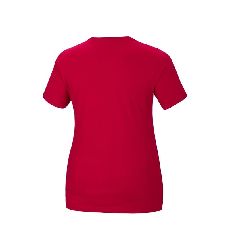 Koszulki | Pulower | Bluzki: e.s. Koszulka cotton stretch, damska, plus fit + ognistoczerwony 3