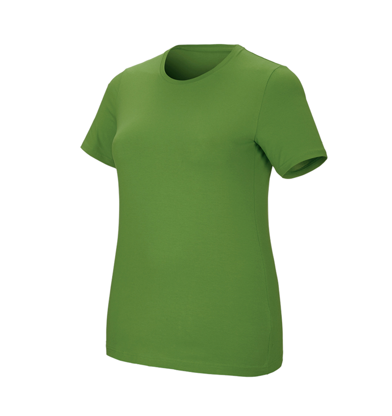 Tematy: e.s. Koszulka cotton stretch, damska, plus fit + zielony morski 2