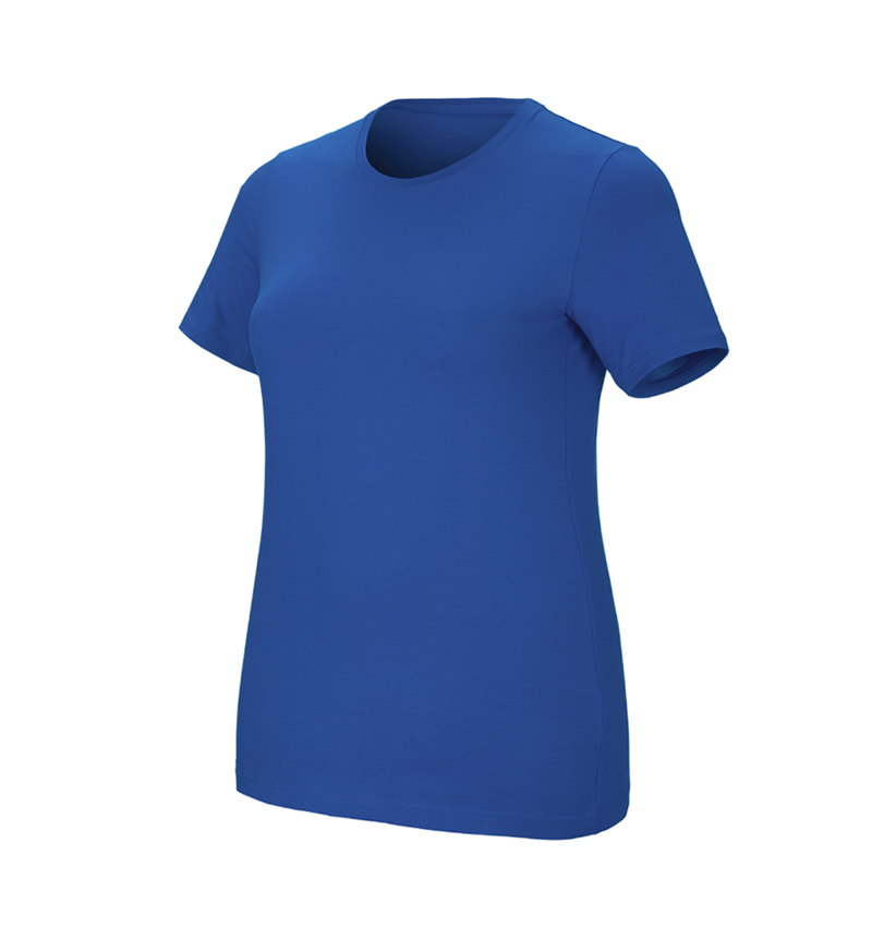 Koszulki | Pulower | Bluzki: e.s. Koszulka cotton stretch, damska, plus fit + niebieski chagall 2