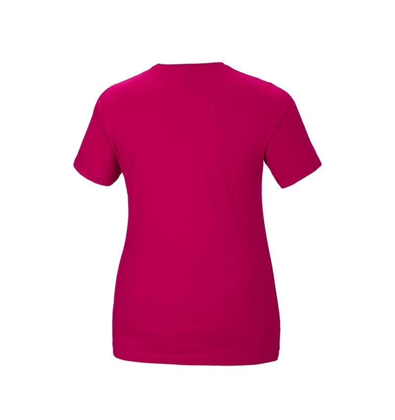 Koszulki | Pulower | Bluzki: e.s. Koszulka cotton stretch, damska, plus fit + malinowy 3
