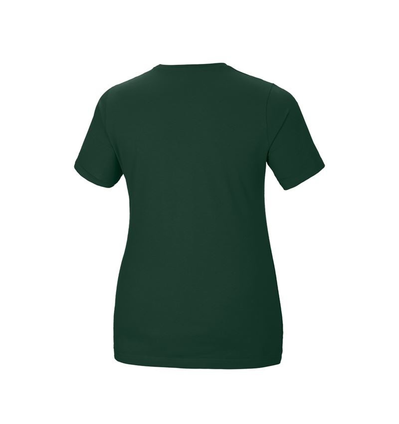 Tematy: e.s. Koszulka cotton stretch, damska, plus fit + zielony 3