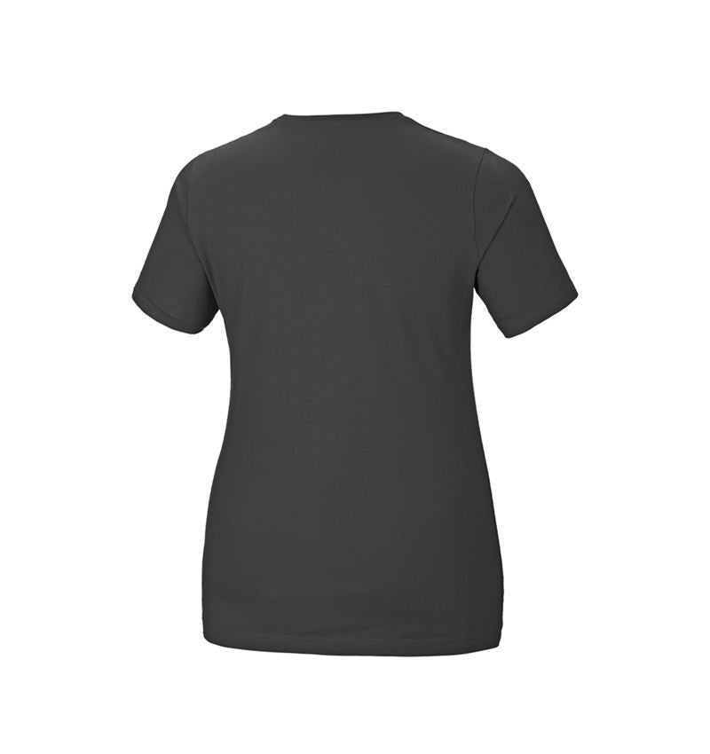 Koszulki | Pulower | Bluzki: e.s. Koszulka cotton stretch, damska, plus fit + antracytowy 3