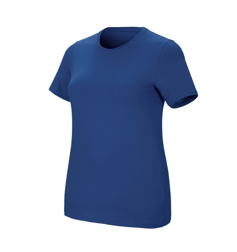 Tematy: e.s. Koszulka cotton stretch, damska, plus fit + błękit alkaliczny 2