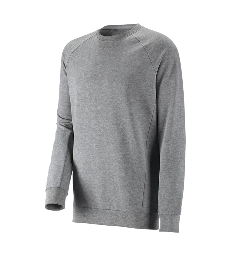 Koszulki | Pulower | Koszule: e.s. Bluza cotton stretch, long fit + szary melanżowy 2
