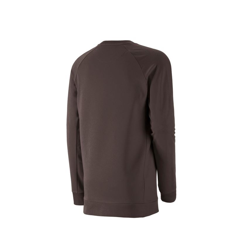 Koszulki | Pulower | Koszule: e.s. Bluza cotton stretch, long fit + kasztanowy 3