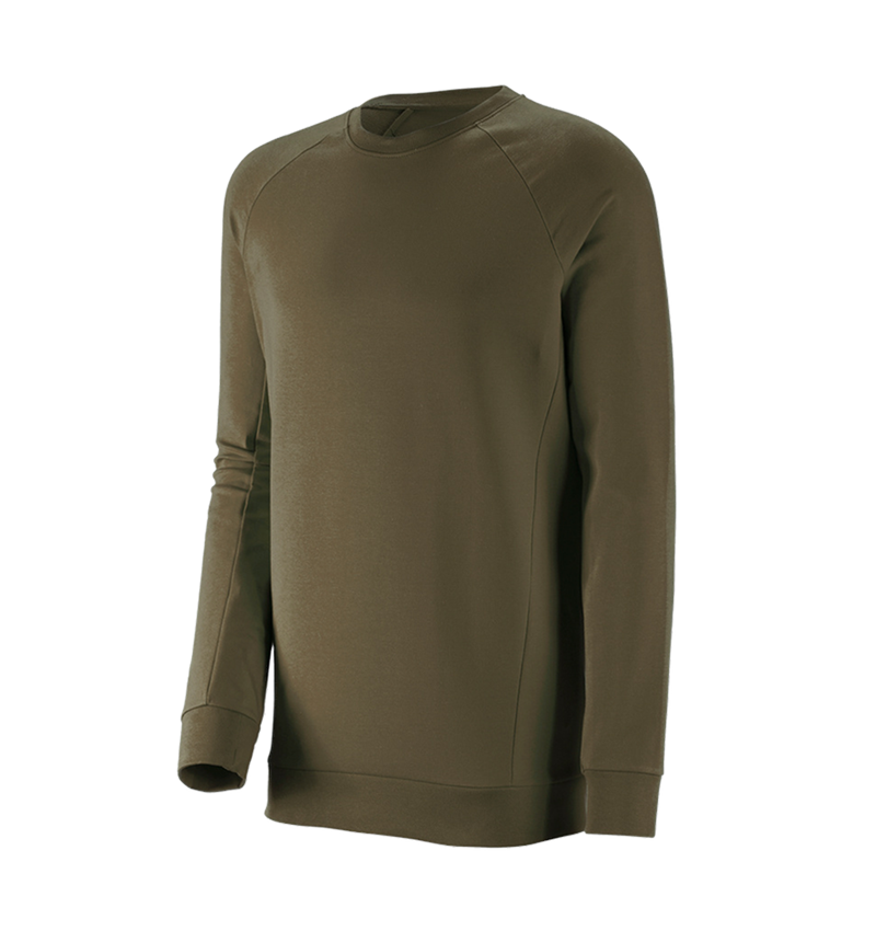 Koszulki | Pulower | Koszule: e.s. Bluza cotton stretch, long fit + błotnista zieleń 2