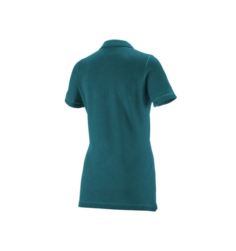 Koszulki | Pulower | Bluzki: e.s. Koszulka polo vintage cotton stretch, damska + ciemny cyjan vintage 2