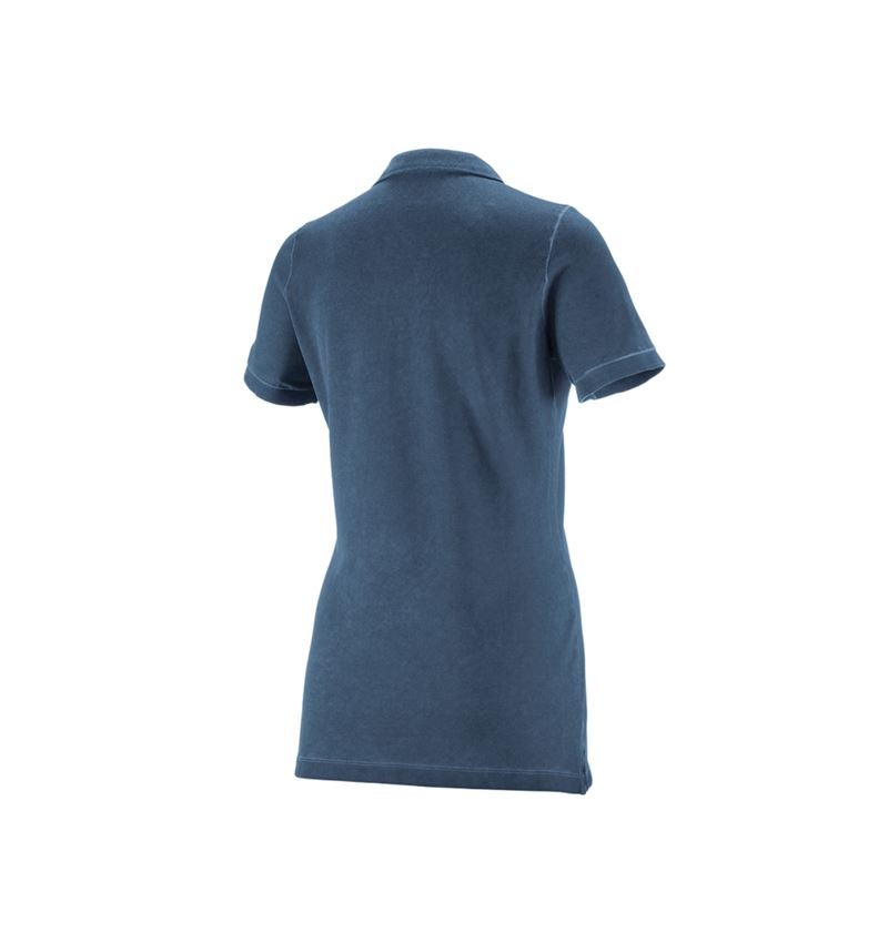 Instalatorow / Hydraulik / Blacharz: e.s. Koszulka polo vintage cotton stretch, damska + niebieski antyczny vintage 1