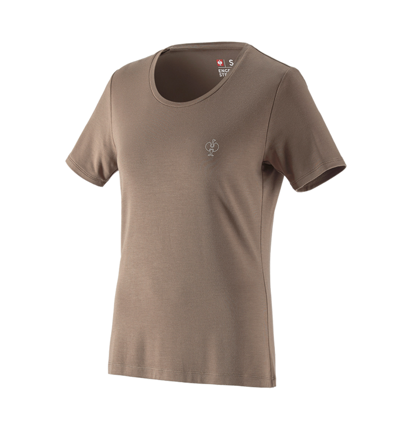 Koszulki | Pulower | Bluzki: Koszulka Modal e.s. ventura vintage, damska + brązowy umbra 2