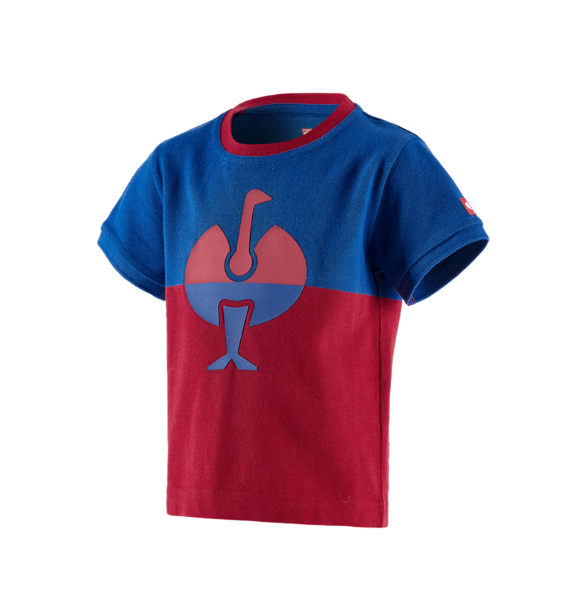 Koszulki | Pulower | Bluzki: Koszulka z piki e.s. colourblock, dziecięca + chabrowy/ognistoczerwony 2