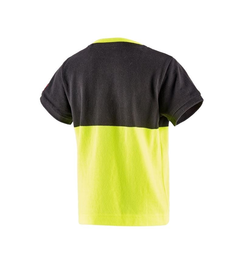 Koszulki | Pulower | Bluzki: Koszulka z piki e.s. colourblock, dziecięca + czarny/żółty ostrzegawczy 3
