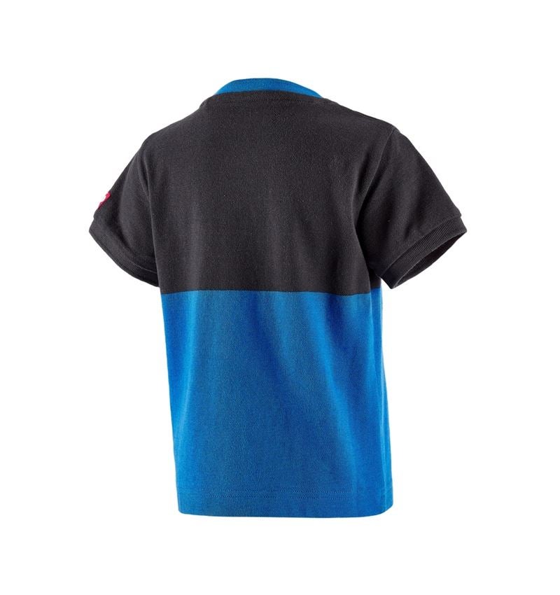 Koszulki | Pulower | Bluzki: Koszulka z piki e.s. colourblock, dziecięca + grafitowy/niebieski chagall 3