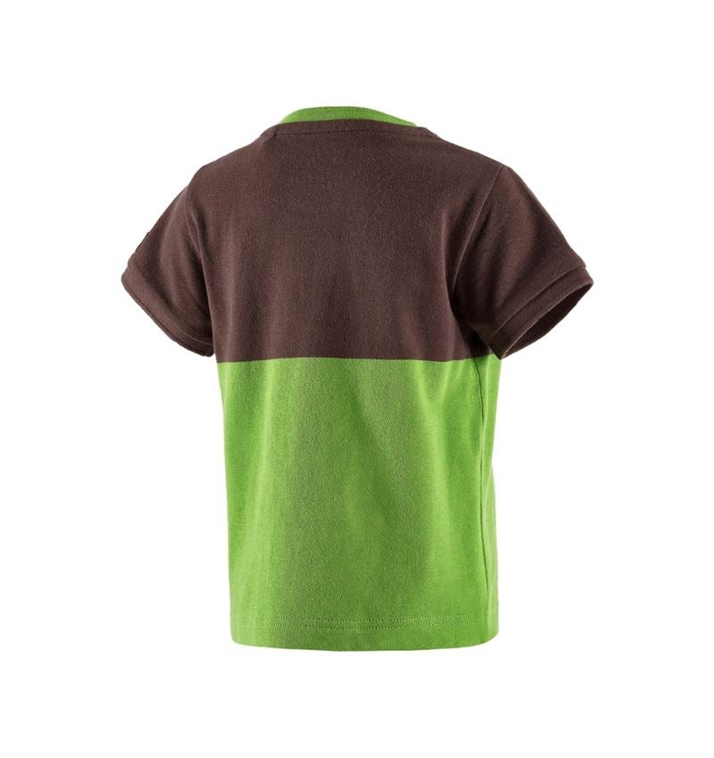 Koszulki | Pulower | Bluzki: Koszulka z piki e.s. colourblock, dziecięca + kasztanowy/zielony morski 3