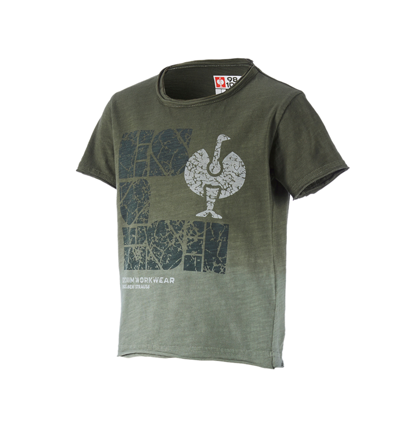Koszulki | Pulower | Bluzki: e.s. Koszulka denim workwear, dziecięca + zielony kamuflażowy vintage 1