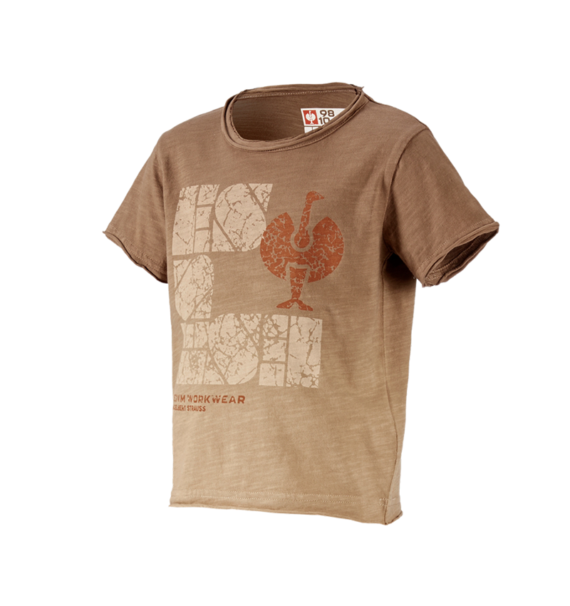 Koszulki | Pulower | Bluzki: e.s. Koszulka denim workwear, dziecięca + jasnobrązowy vintage 1