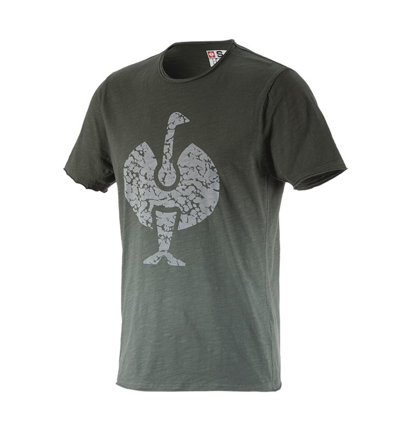 Koszulki | Pulower | Koszule: e.s. Koszulka workwear ostrich + zielony kamuflażowy vintage 2