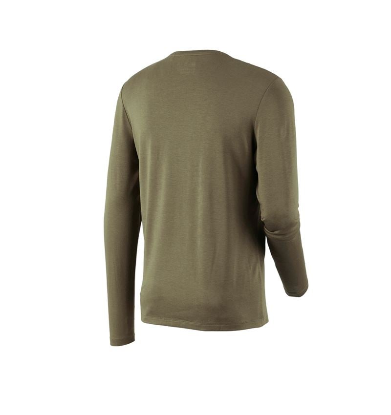 Koszulki | Pulower | Koszule: Modal-Bluzka długi rękaw e.s.concrete + błotnista zieleń 4