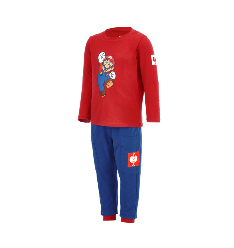 Współpraca: Super Mario Zestaw piżamowy dla niemowląt + błękit alkaliczny/strauss czerwony 1