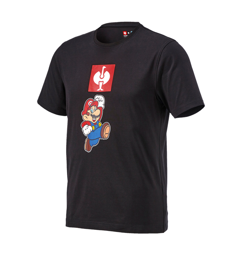 Koszulki | Pulower | Koszule: Super Mario Koszulka, męska + czarny 1