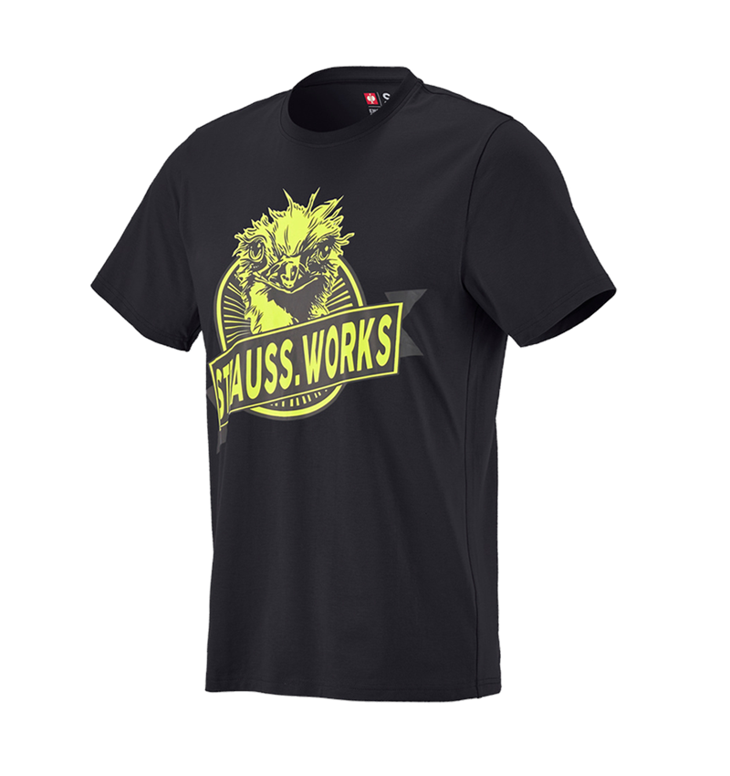 Koszulki | Pulower | Koszule: e.s. Koszulka strauss works + czarny/żółty ostrzegawczy