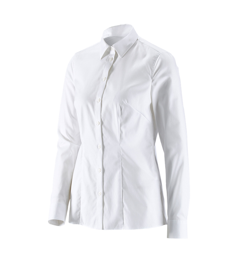 Koszulki | Pulower | Bluzki: e.s. Bluzka biznesowa cotton str., damska reg.fit + biały 2