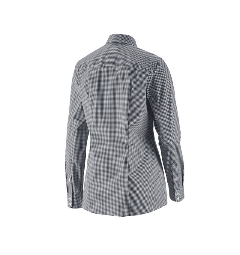 Koszulki | Pulower | Bluzki: e.s. Bluzka biznesowa cotton str., damska reg.fit + czarny w kratkę 1