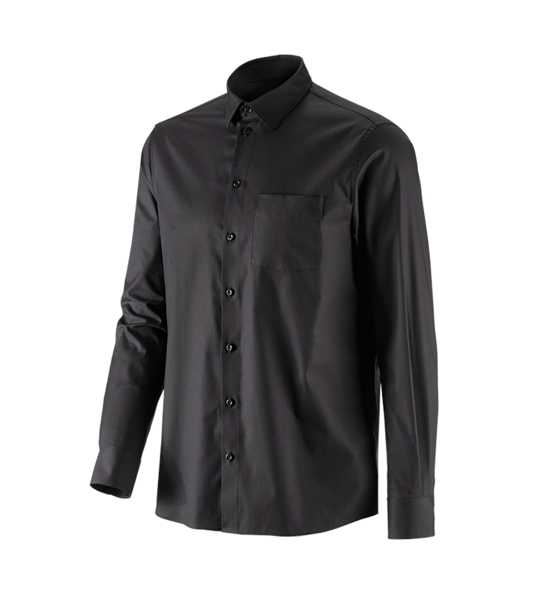Koszulki | Pulower | Koszule: e.s. Koszula biznesowa cotton stretch, comfort fit + czarny 4
