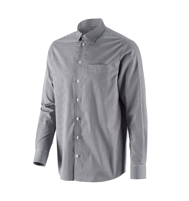 Koszulki | Pulower | Koszule: e.s. Koszula biznesowa cotton stretch, comfort fit + czarny w kratkę 4