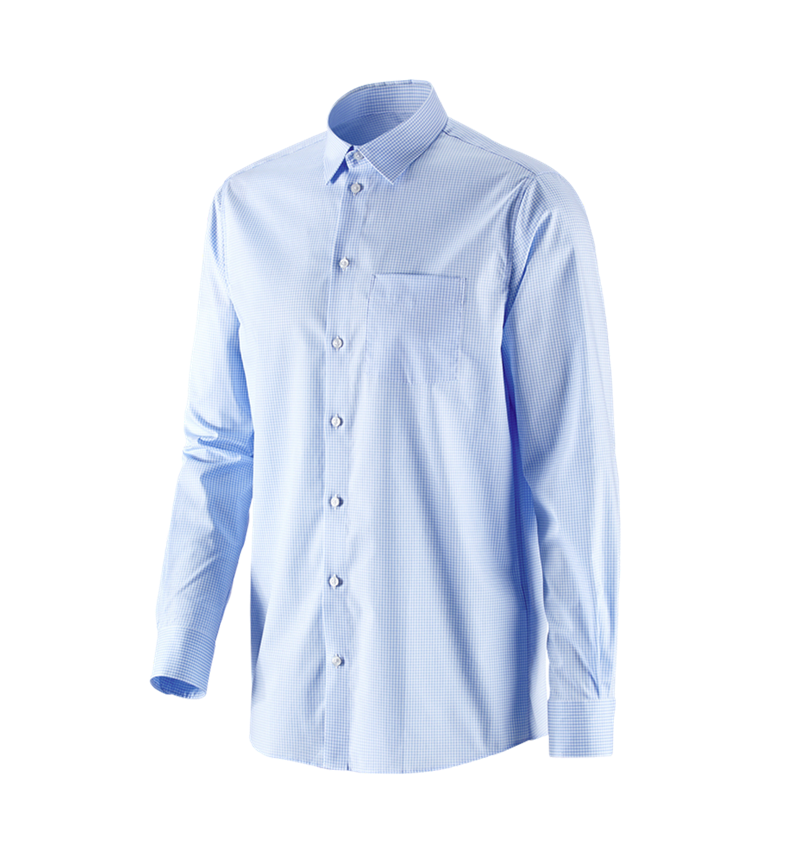 Koszulki | Pulower | Koszule: e.s. Koszula biznesowa cotton stretch, comfort fit + mroźny błękit w kratkę 4