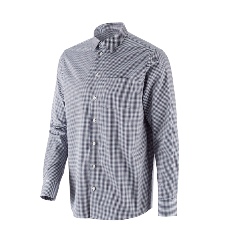 Koszulki | Pulower | Koszule: e.s. Koszula biznesowa cotton stretch, comfort fit + granatowy w kratkę 4