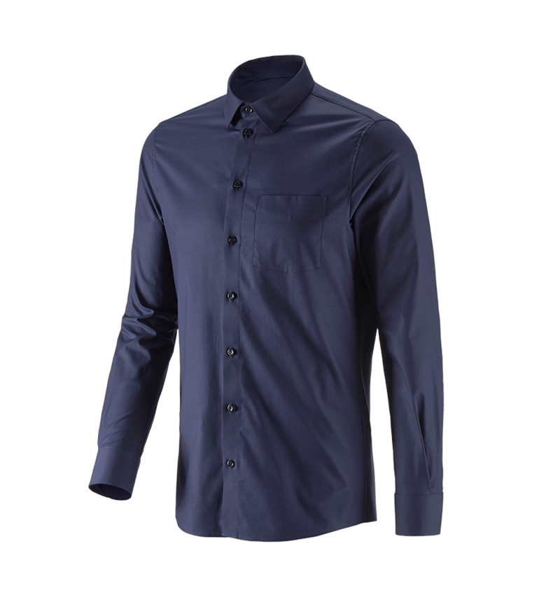 Koszulki | Pulower | Koszule: e.s. Koszula biznesowa cotton stretch, slim fit + granatowy 4