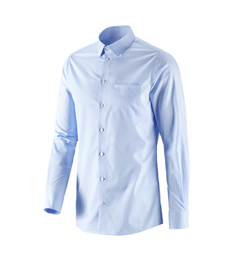Koszulki | Pulower | Koszule: e.s. Koszula biznesowa cotton stretch, slim fit + mroźny błękit w kratkę 4