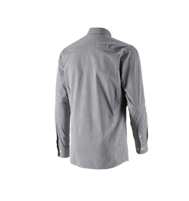 Koszulki | Pulower | Koszule: e.s. Koszula biznesowa cotton stretch, slim fit + czarny w kratkę 6