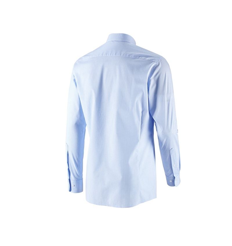 Koszulki | Pulower | Koszule: e.s. Koszula biznesowa cotton stretch, slim fit + mroźny błękit w kratkę 5