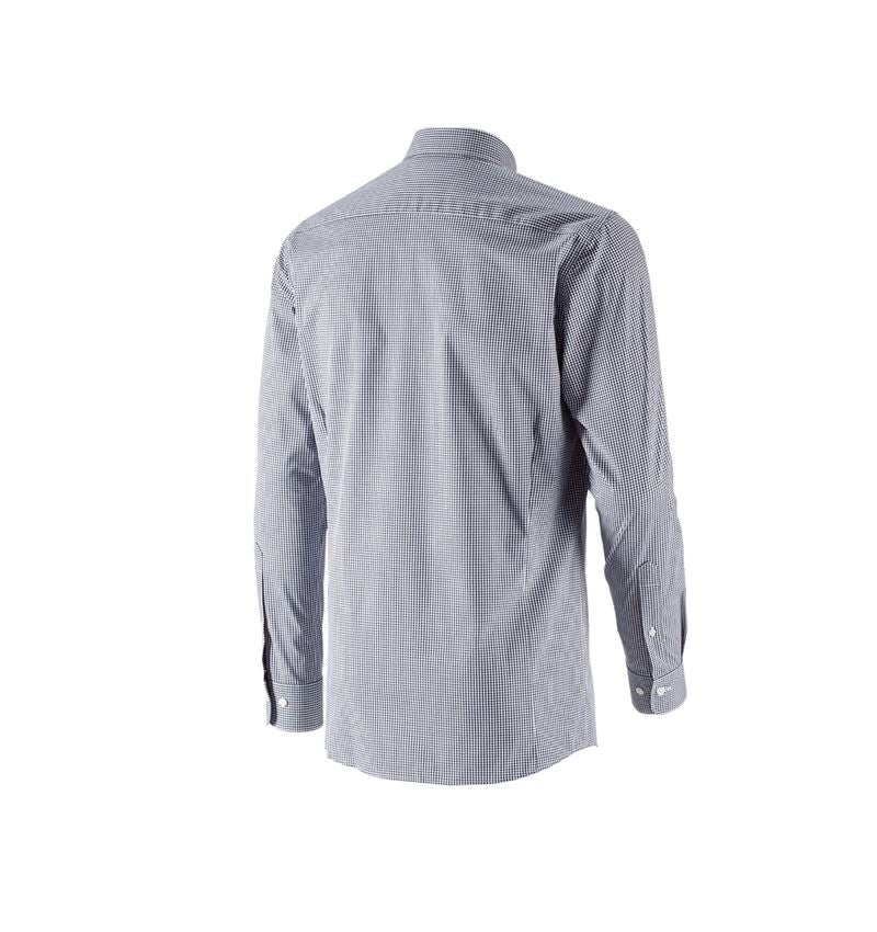 Koszulki | Pulower | Koszule: e.s. Koszula biznesowa cotton stretch, slim fit + granatowy w kratkę 3