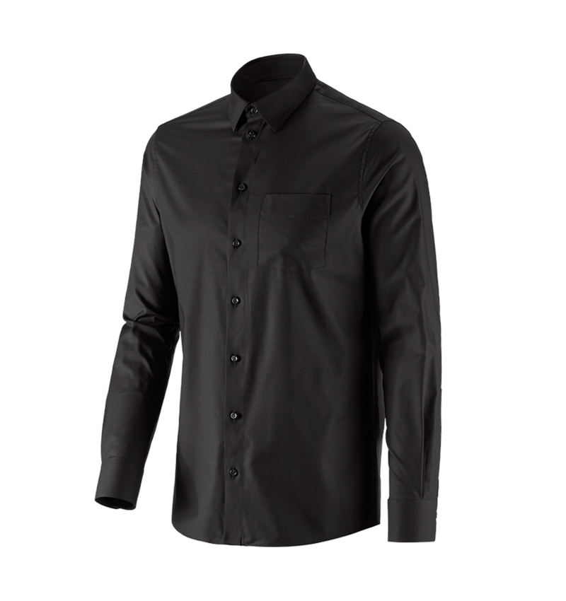 Koszulki | Pulower | Koszule: e.s. Koszula biznesowa cotton stretch regular fit + czarny 4