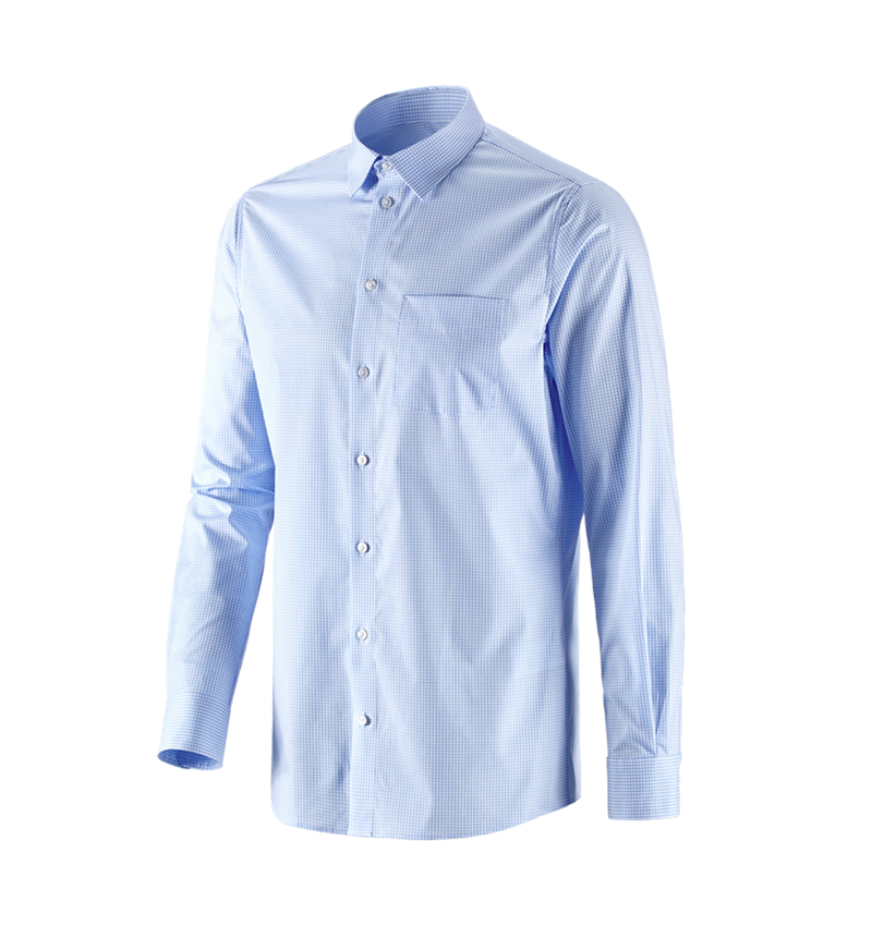 Koszulki | Pulower | Koszule: e.s. Koszula biznesowa cotton stretch regular fit + mroźny błękit w kratkę 3