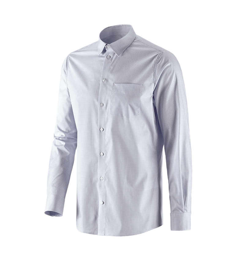 Koszulki | Pulower | Koszule: e.s. Koszula biznesowa cotton stretch regular fit + szary mglisty w kratkę 4