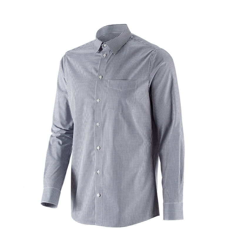 Koszulki | Pulower | Koszule: e.s. Koszula biznesowa cotton stretch regular fit + granatowy w kratkę 4