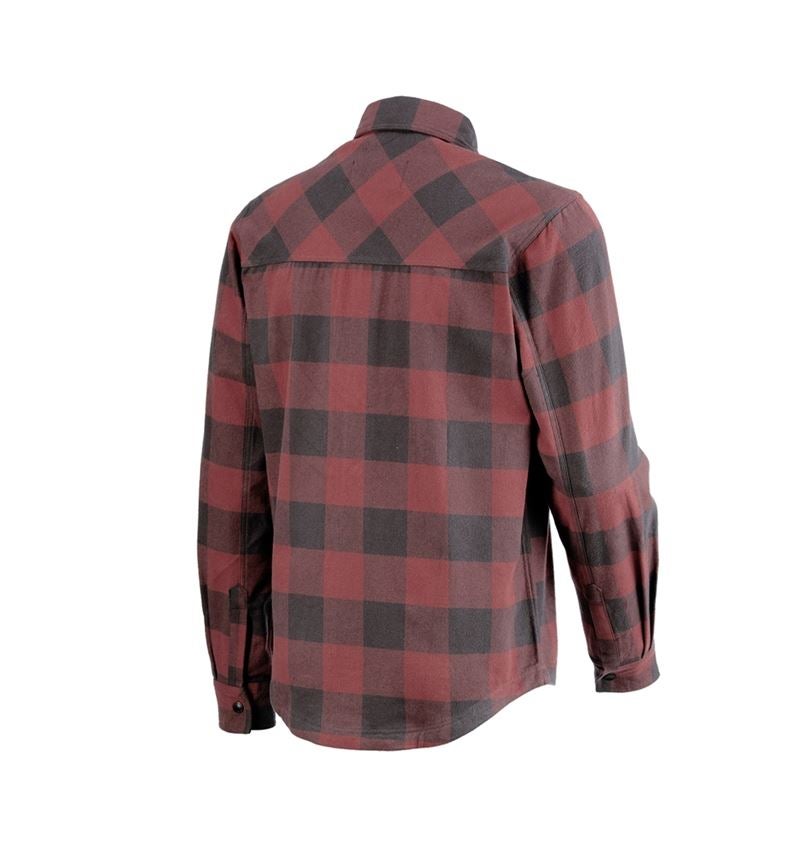 Koszulki | Pulower | Koszule: Koszula w kratkę e.s.iconic + czerwony tlenkowy/karbonowym szary 4