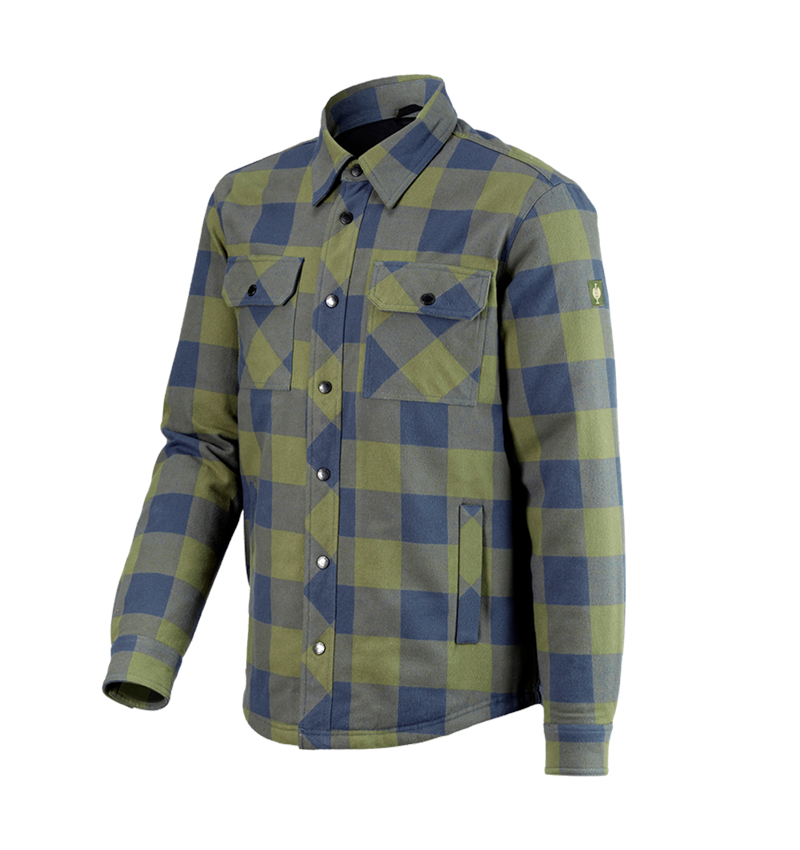 Koszulki | Pulower | Koszule: Koszula w kratkę całoroczna e.s.iconic + górska zieleń/niebieski tlenkowy 5