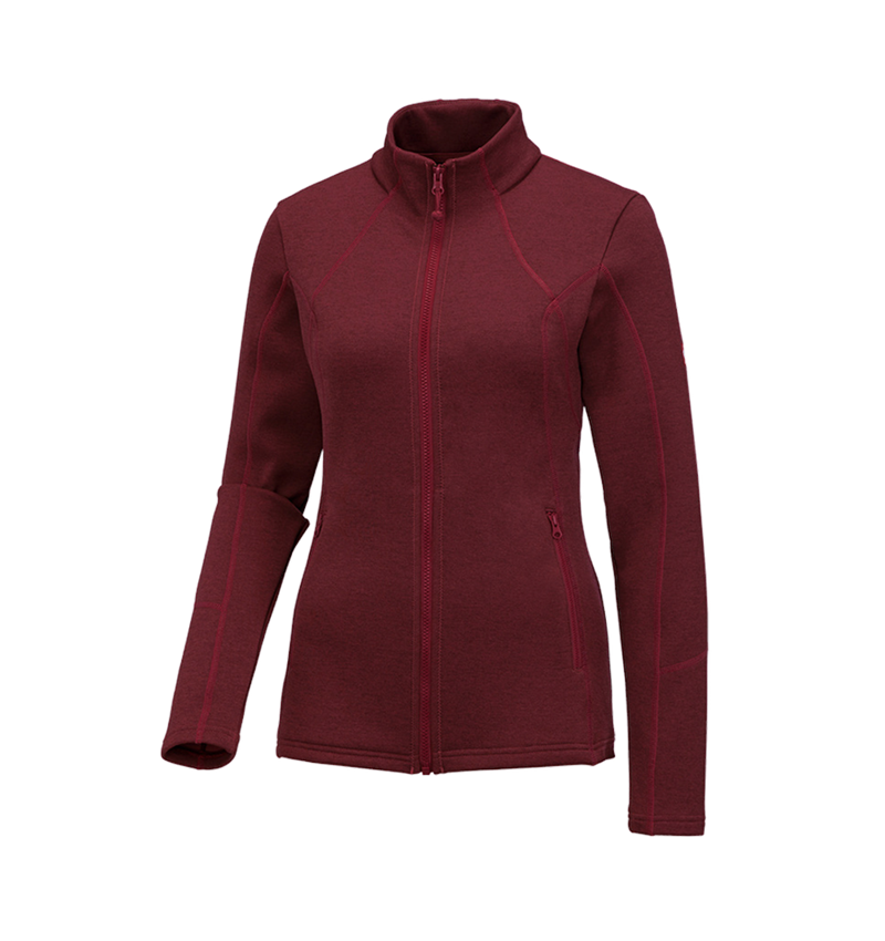 Koszulki | Pulower | Bluzki: e.s. Funkcyjna kurtka rozpinana, wzór melanż, da. + rubinowy melanżowy