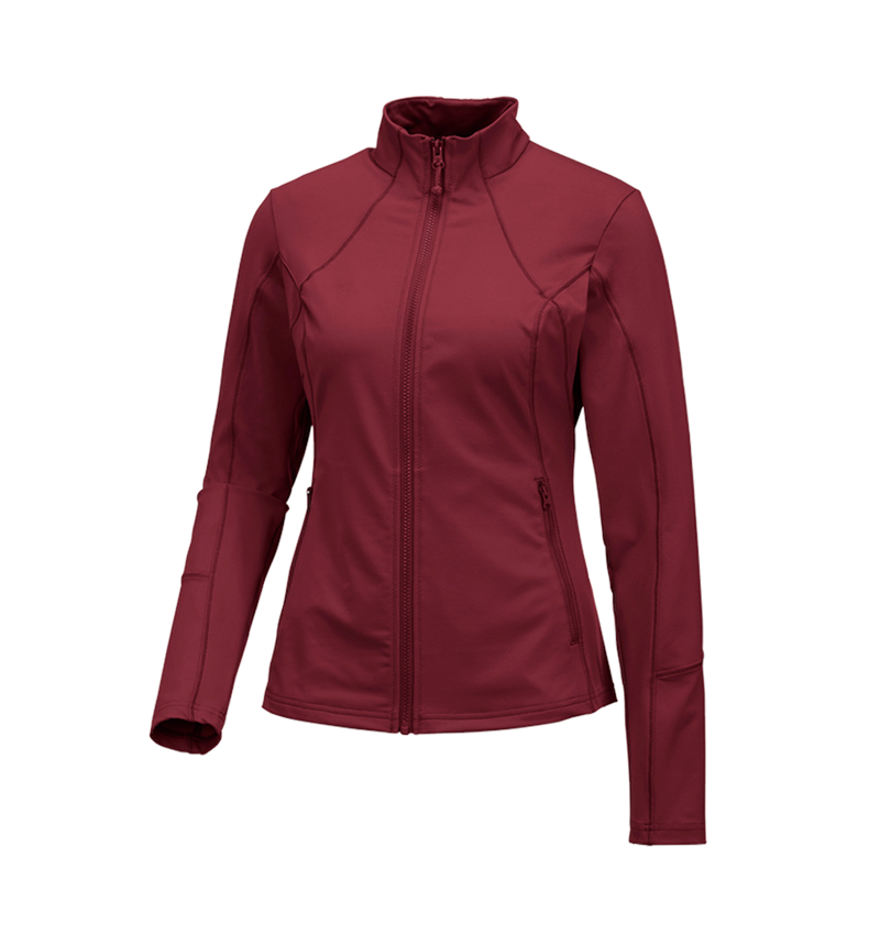 Koszulki | Pulower | Bluzki: e.s. Funkcyjna kurtka rozpinana solid, damska + rubinowy 1