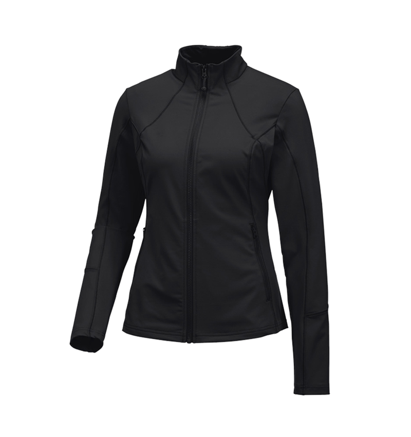 Koszulki | Pulower | Bluzki: e.s. Funkcyjna kurtka rozpinana solid, damska + czarny 1