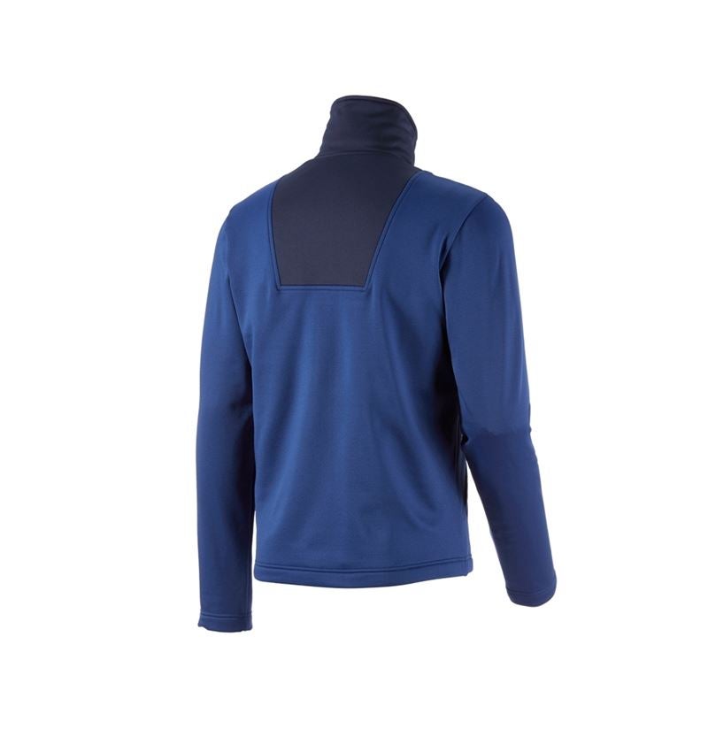 Koszulki | Pulower | Koszule: Bluza Troyer funkc. thermo stretch e.s.concrete + błękit alkaliczny/niebieski marine 4