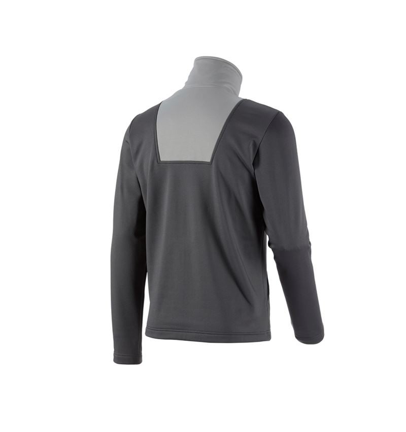 Koszulki | Pulower | Koszule: Bluza Troyer funkc. thermo stretch e.s.concrete + antracytowy/perłowoszary 3