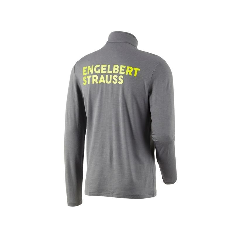 Koszulki | Pulower | Koszule: Bluza Troyer Merino e.s.trail + szary bazaltowy/żółty acid 4