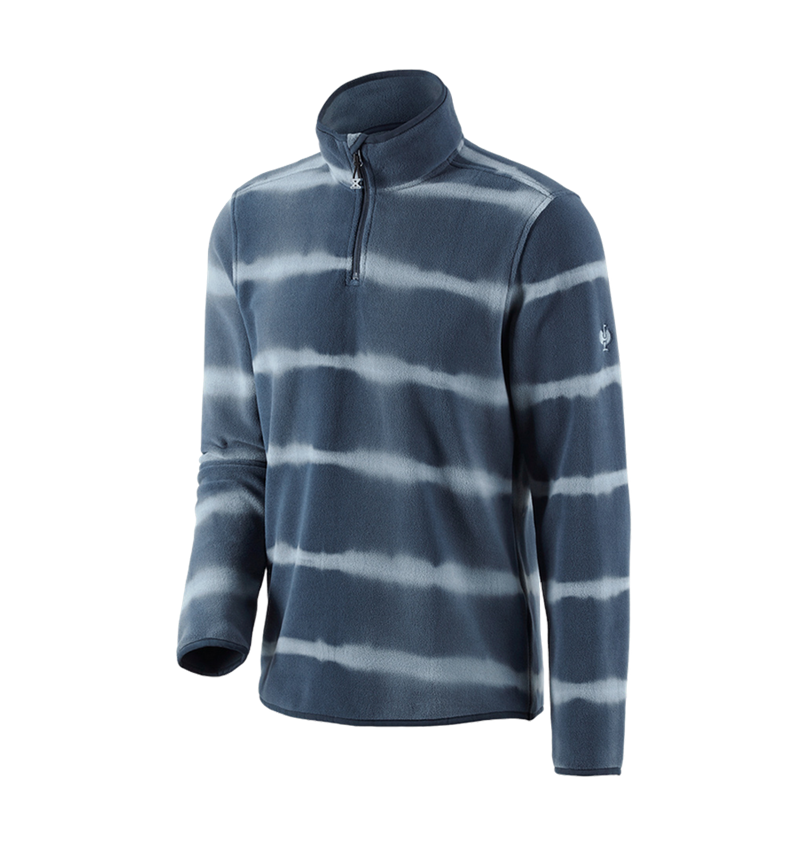 Koszulki | Pulower | Koszule: Bluza polarowa Troyer tie-dye e.s.motion ten + niebieski łupkowy/niebieski dymny 3