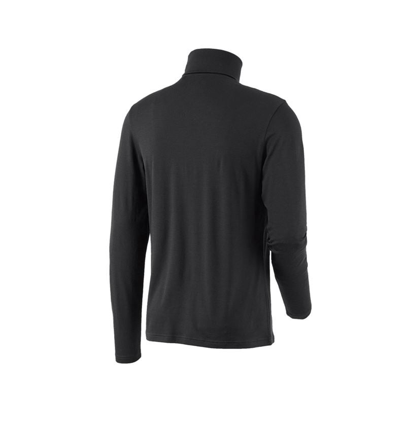 Koszulki | Pulower | Koszule: Koszulka z golfem Merino e.s.trail + czarny/żółty acid 3